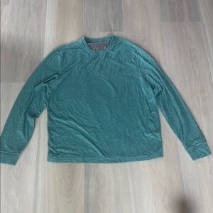 Gray and Blue Long Sleeve Tees with Soft Knit Fabric